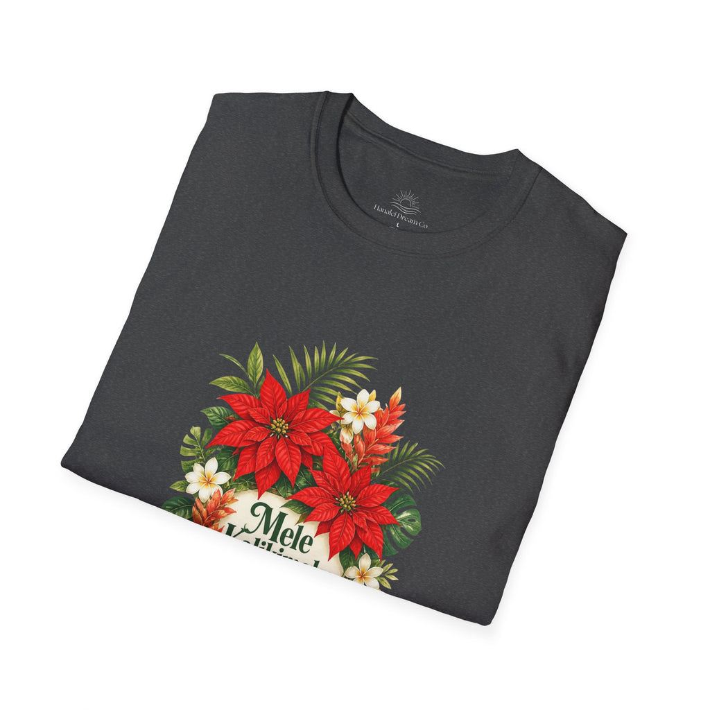 Mele Kalikimaka Poinsettia Holiday T-Shirt