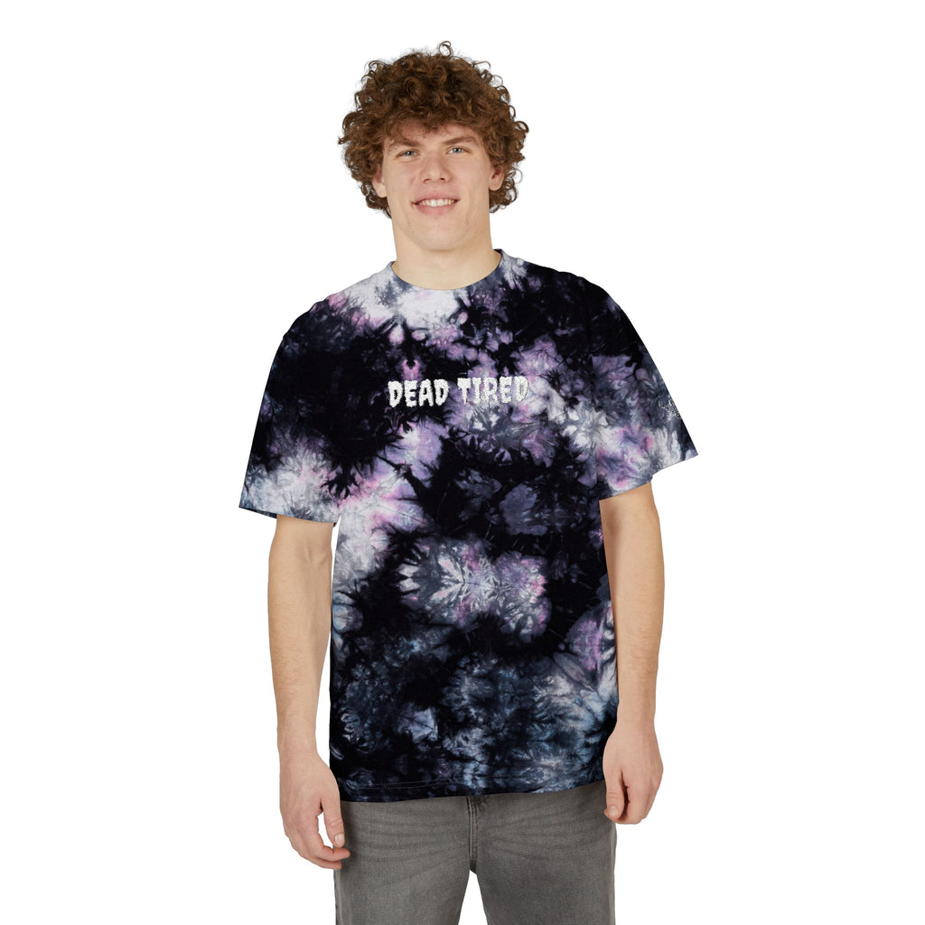 Embroidered "Dead Tired" Tie-Dye Spiral T-Shirt