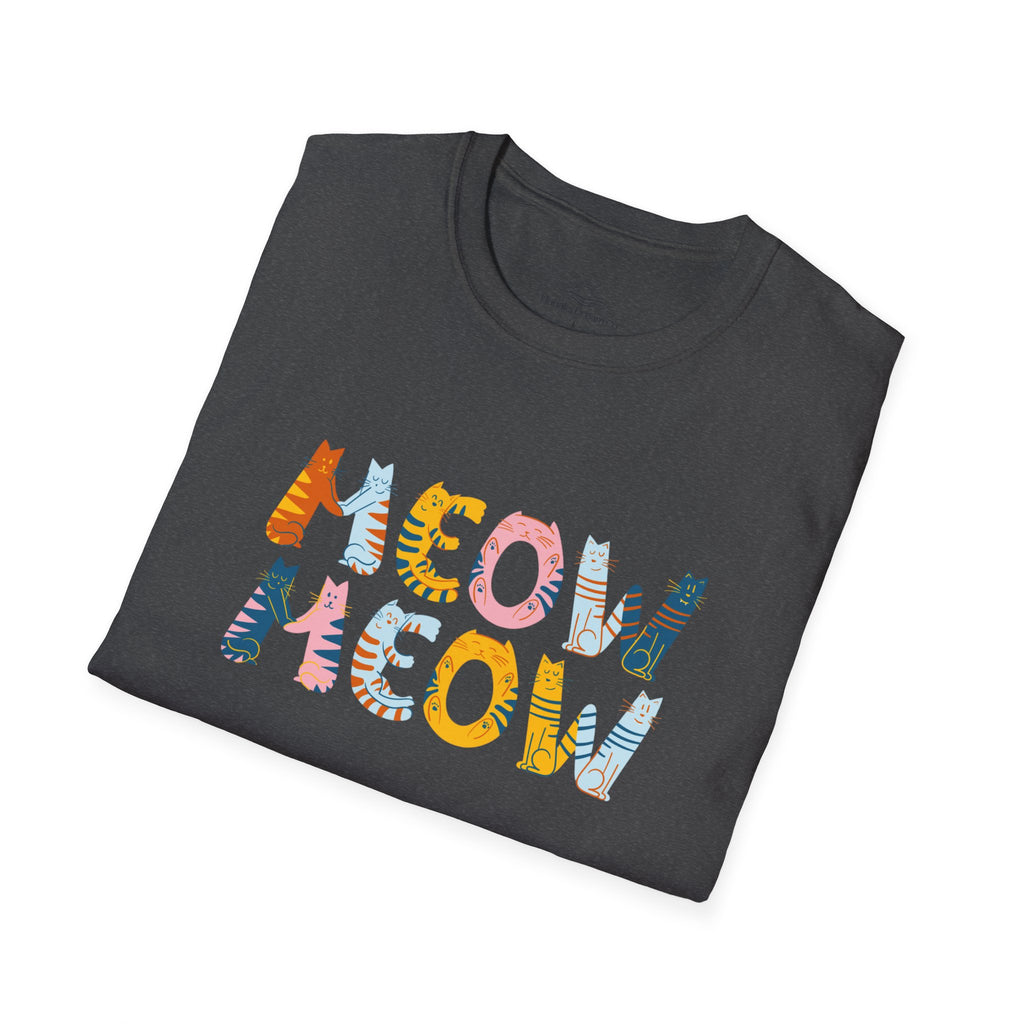 Meow Meow T-Shirt – Cute Cartoon Cats Graphic Tee
