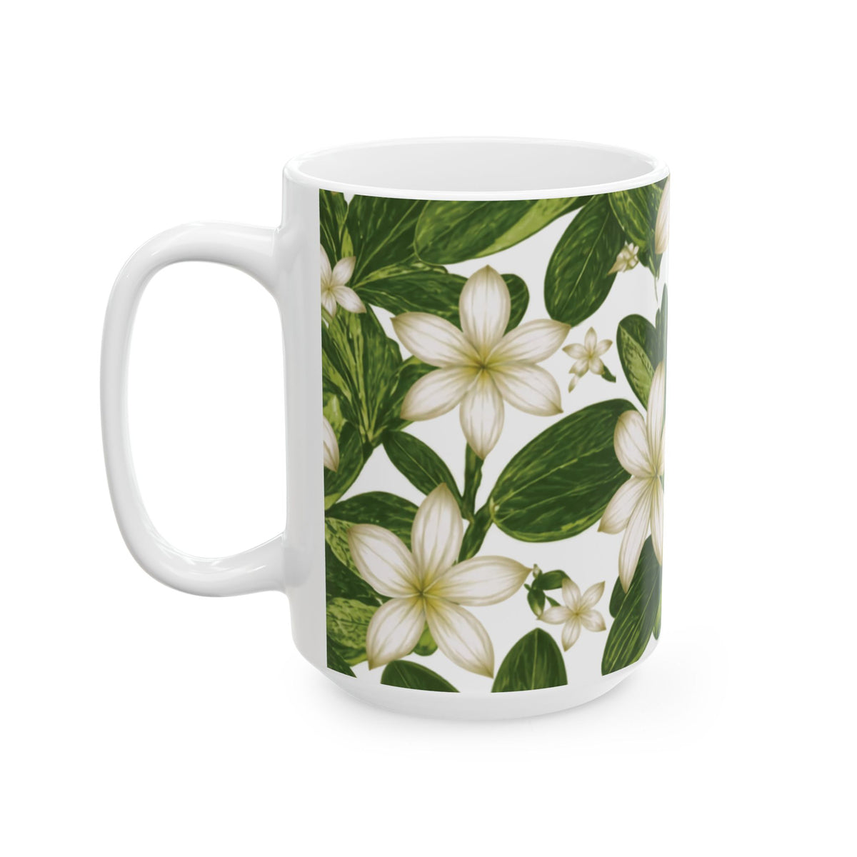 Naupaka Floral Ceramic Mug – Hawaiian Half-Flower Coffee Cup