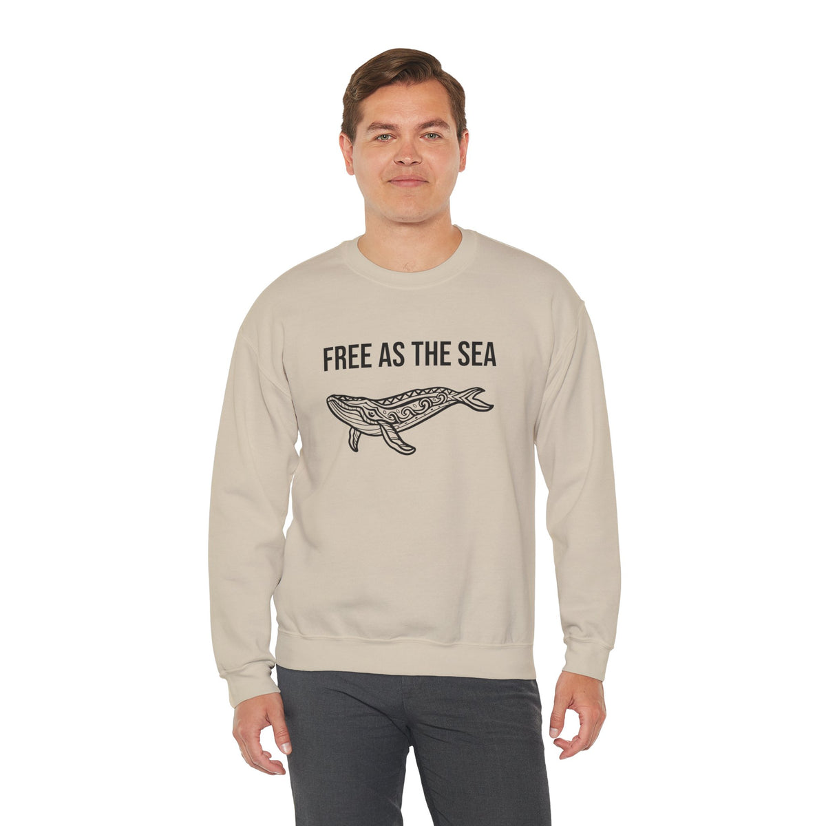 Free As The Sea Whale Sweatshirt – Tribal Ocean Design