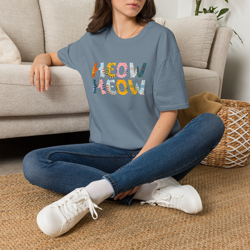 Meow Meow T-Shirt – Cute Cartoon Cats Graphic Tee