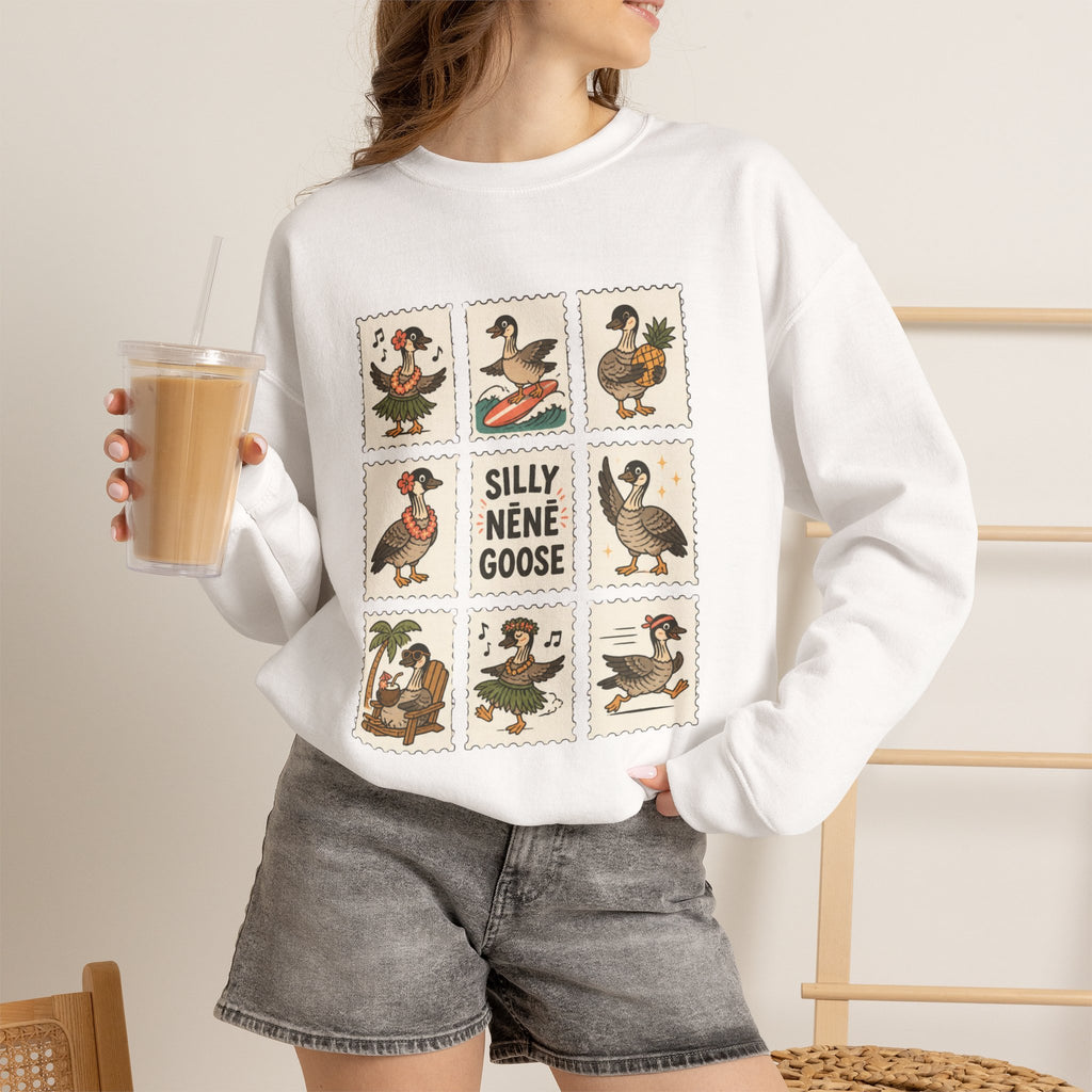 Silly Nēnē Goose Stamp Crewneck – Vintage Hawaiian