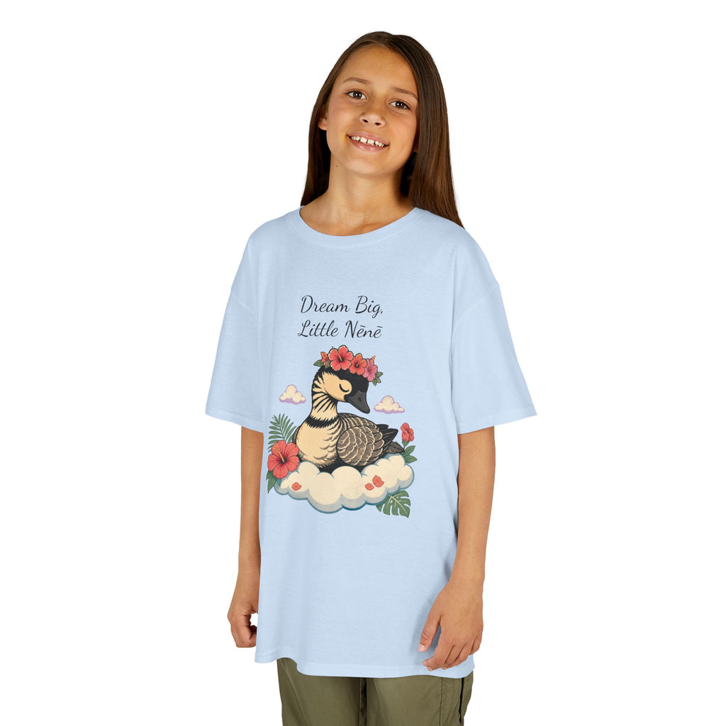 Kids Tee — “Dream Big Little Nēnē” Hawaiian Goose Graphic