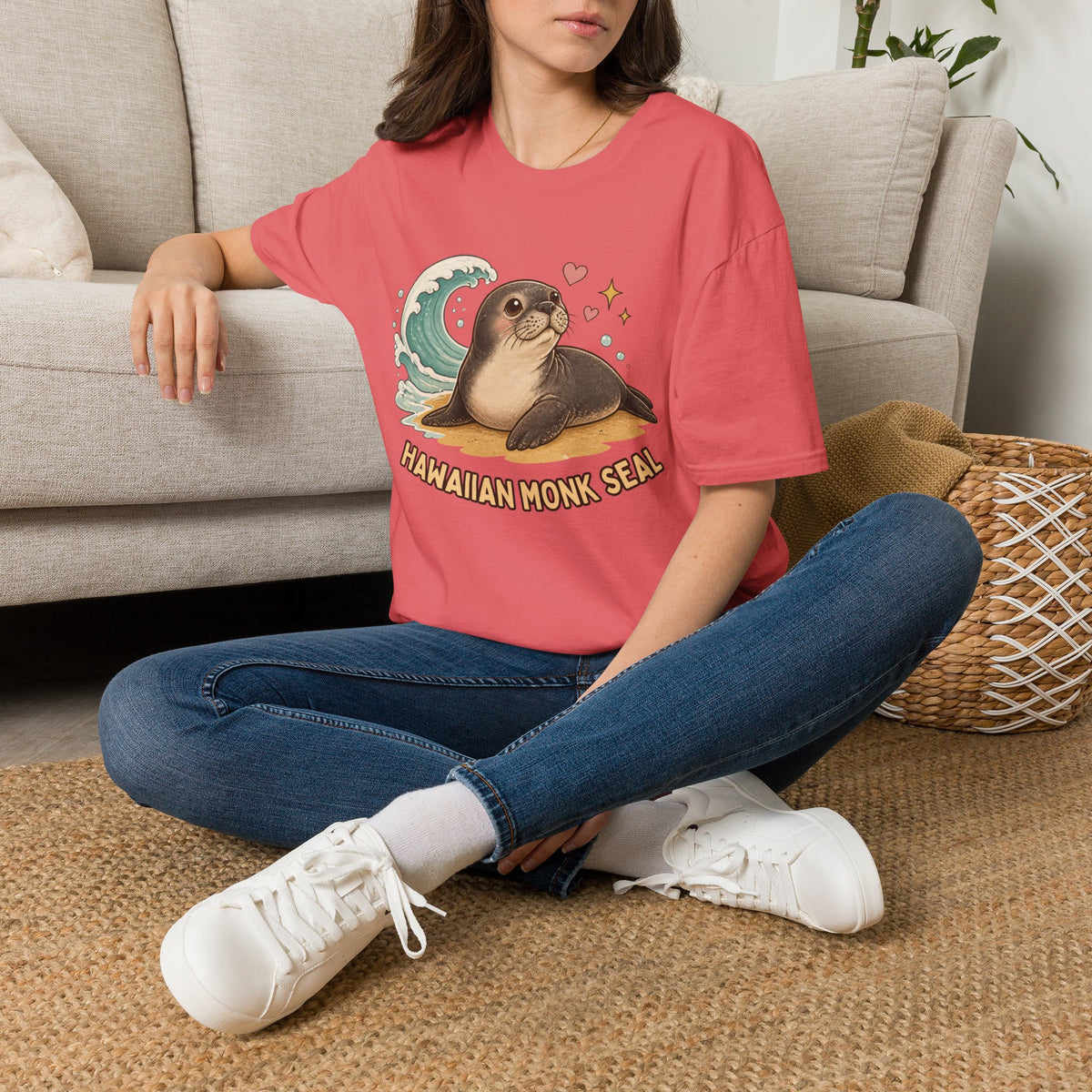 Hawaiian Monk Seal Graphic Shirt – Cute Ocean Design
