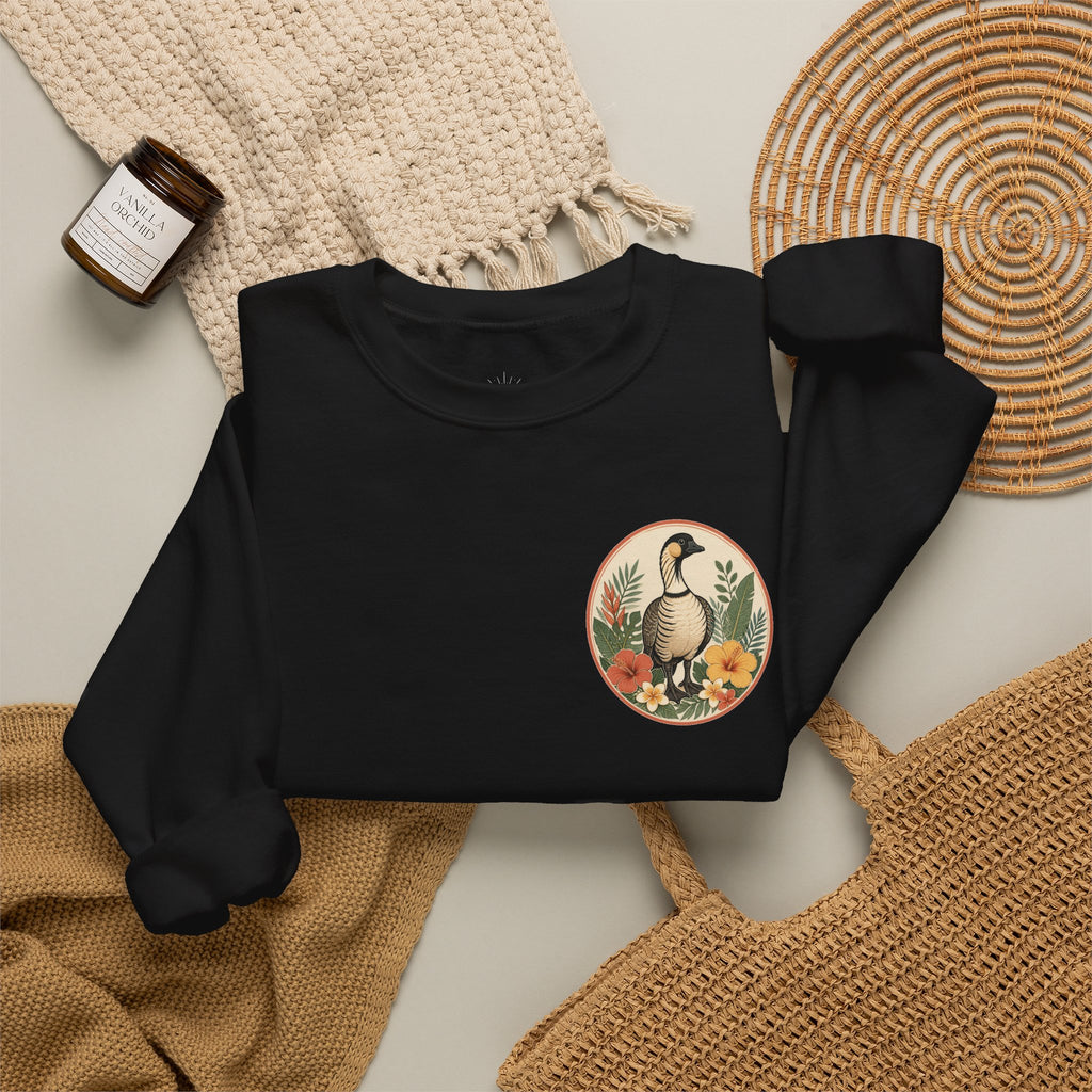 Vintage Goose Floral Crewneck – “Chaos Persists” Design