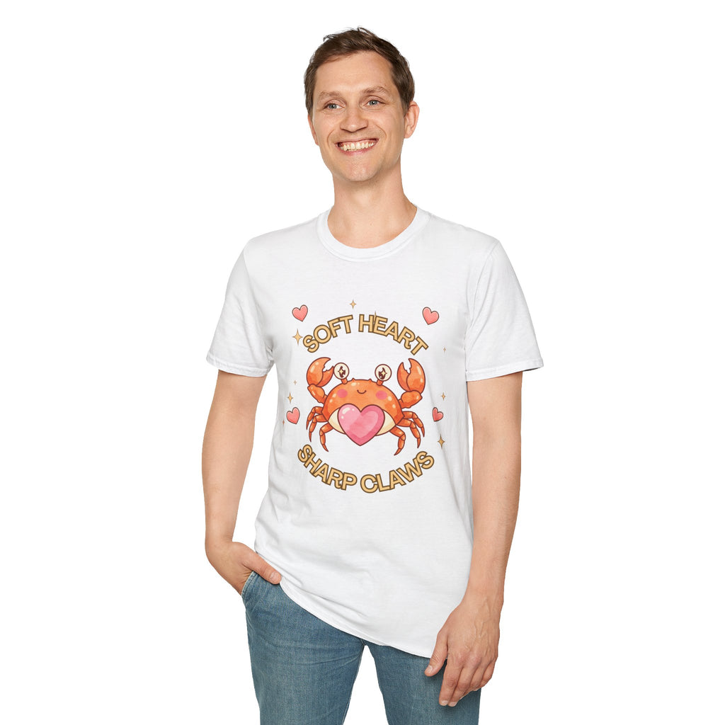 Soft Heart Sharp Claws Cute Crab T-Shirt, Ocean Graphic