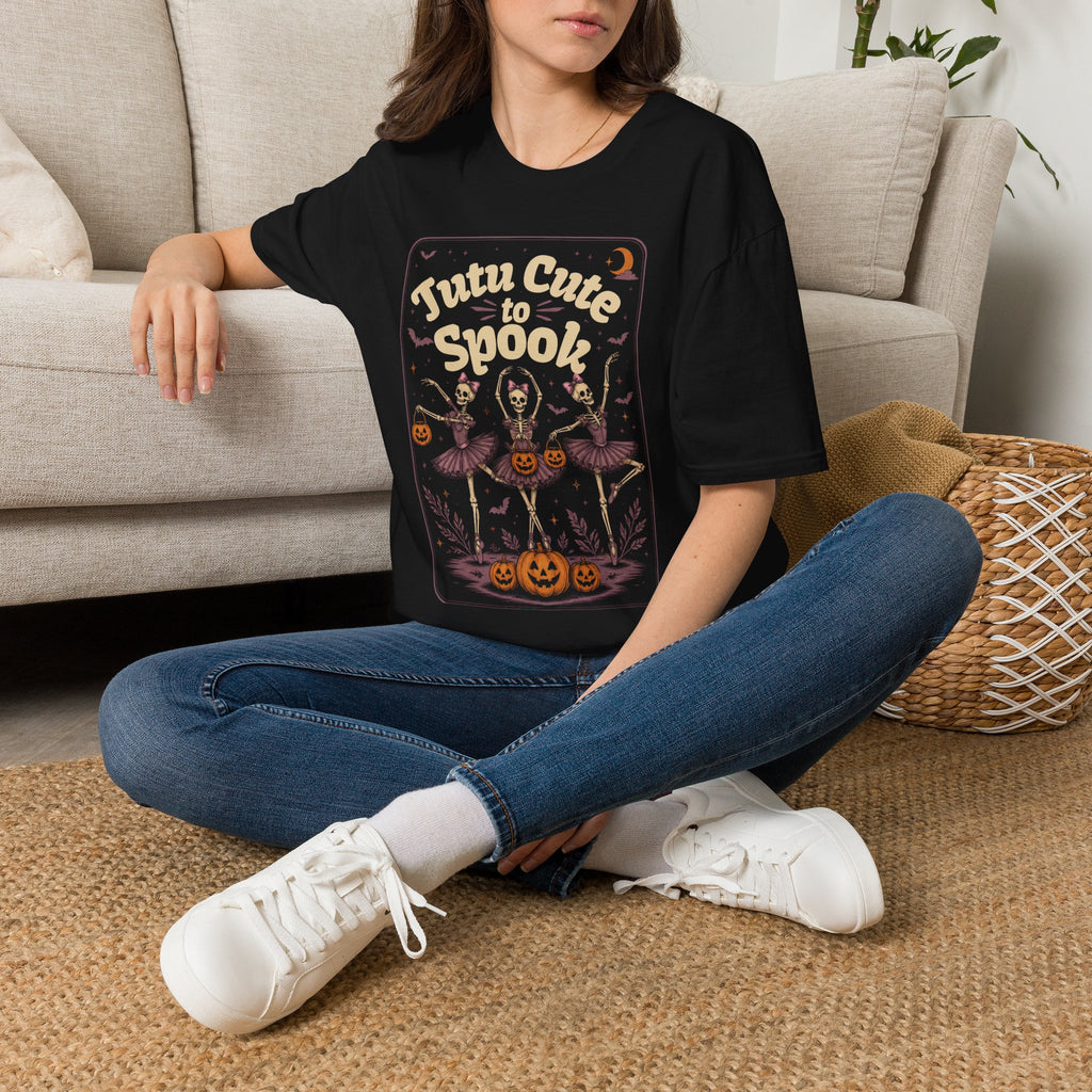 Tutu Cute to Spook T-Shirt | Halloween Ballet Pumpkin Bats