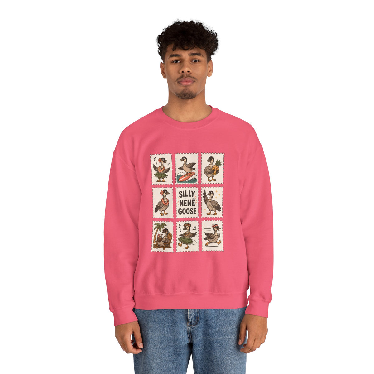 Silly Nēnē Goose Stamp Crewneck – Vintage Hawaiian
