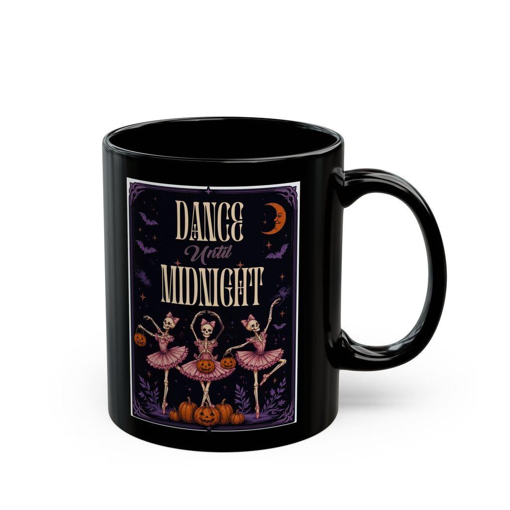 Dance Until Midnight Halloween Mug – Ballerina Skeletons