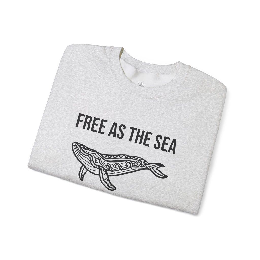 Free As The Sea Whale Sweatshirt – Tribal Ocean Design