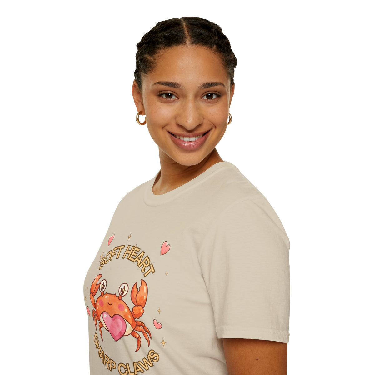 Soft Heart Sharp Claws Cute Crab T-Shirt, Ocean Graphic