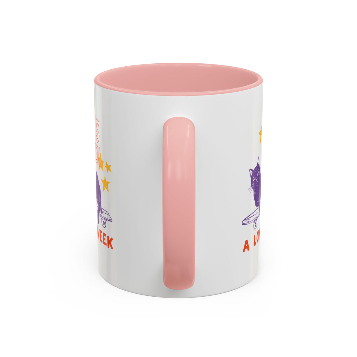 “It’s Been a Long Week” Cat on Skateboard Coffee Mug