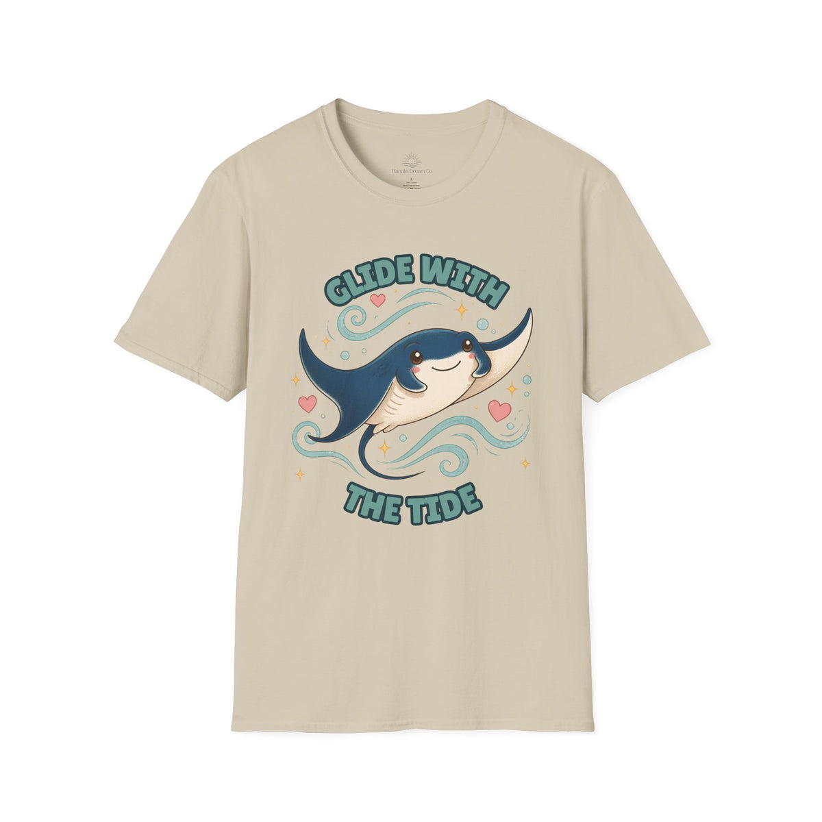 Manta Ray T-Shirt, Glide With the Tide Ocean Graphic