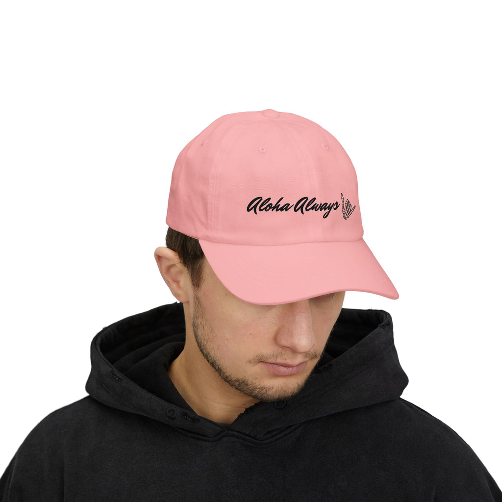 Aloha Always Dad Cap — Hawaiian Skeleton Shaka Hat
