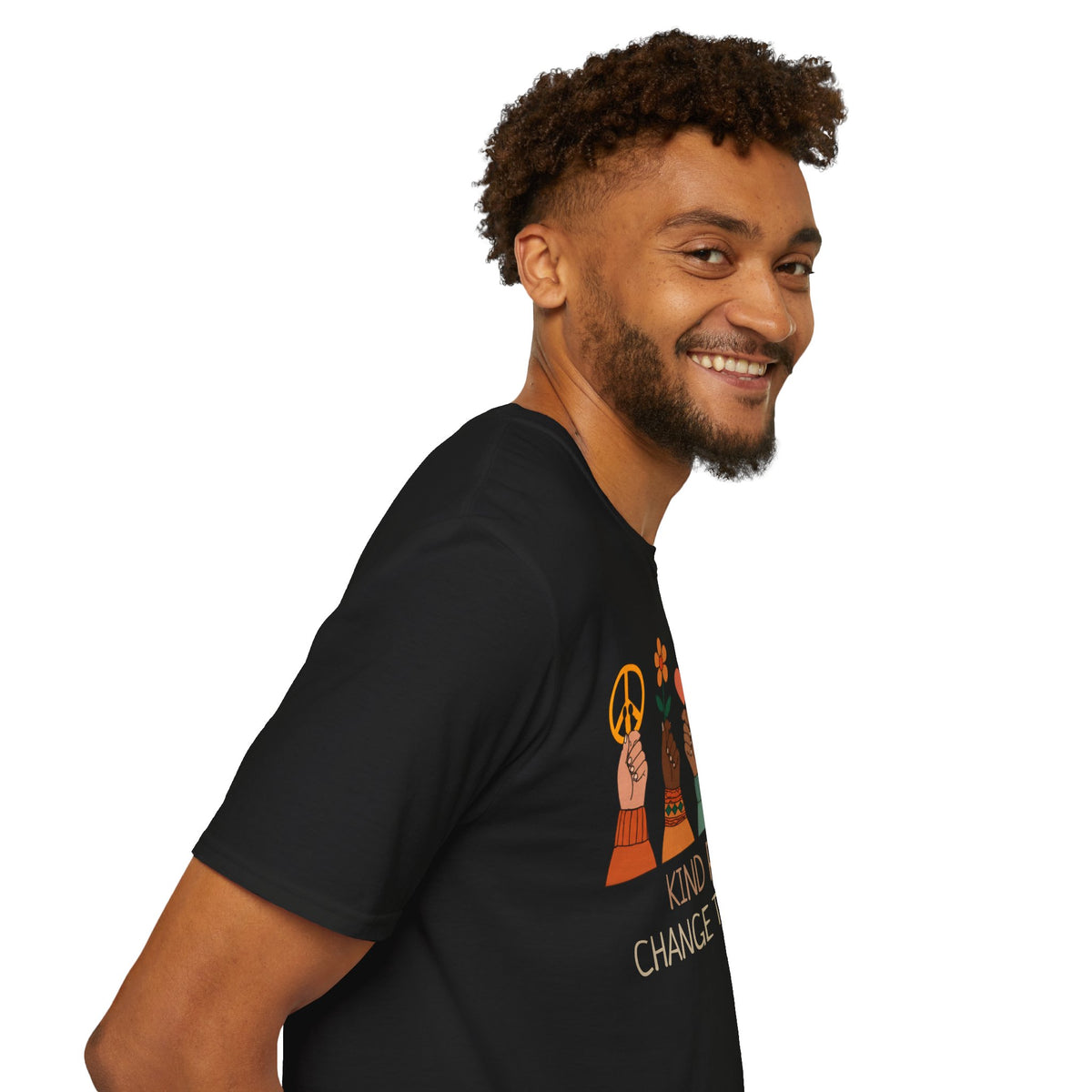 Kind People Change the World T-Shirt | Peace Flower Heart Rose Hands