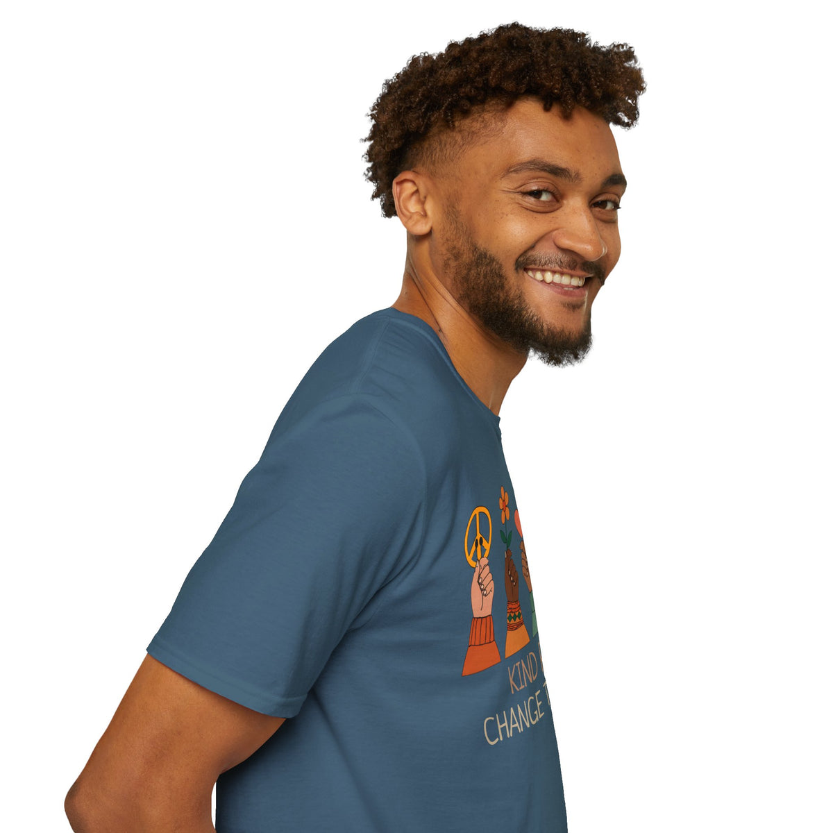Kind People Change the World T-Shirt | Peace Flower Heart Rose Hands