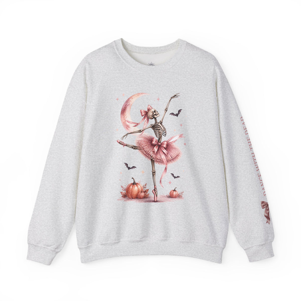 Skeleton Ballerina Ballet Dancer Sweatshirt | Halloween Pumpkin Moon