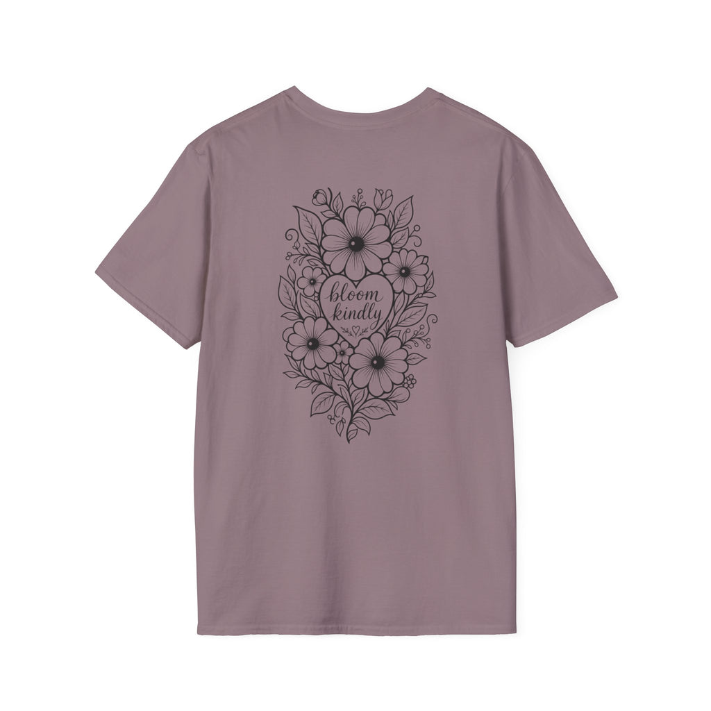 Bloom Kindly Floral Heart T-Shirt – Daisy Line Art