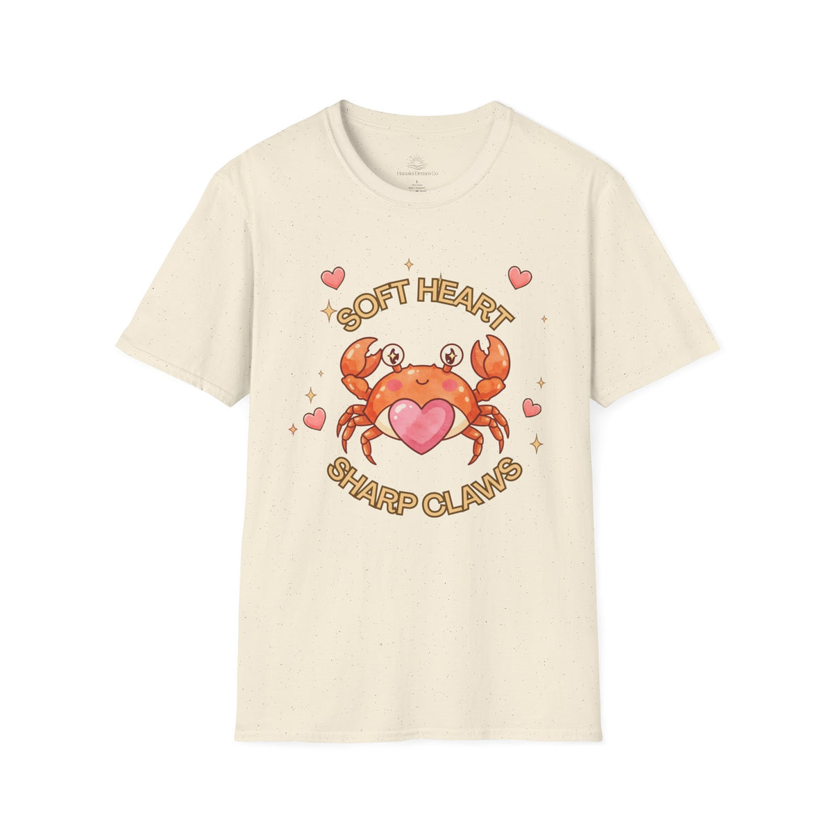 Soft Heart Sharp Claws Cute Crab T-Shirt, Ocean Graphic