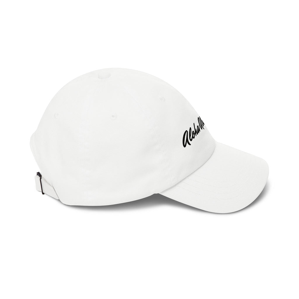 Aloha Always Dad Cap — Hawaiian Skeleton Shaka Hat