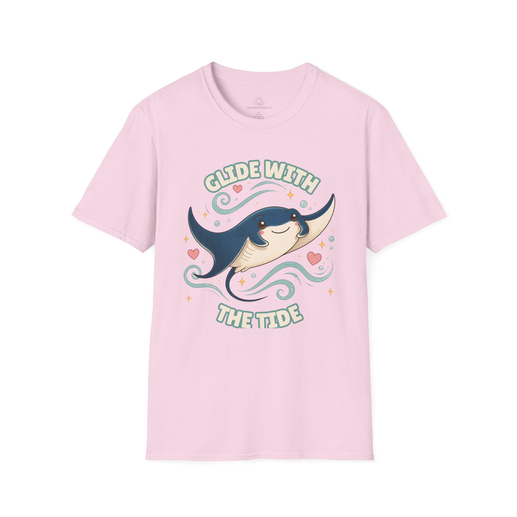 Manta Ray T-Shirt, Glide With the Tide Ocean Graphic