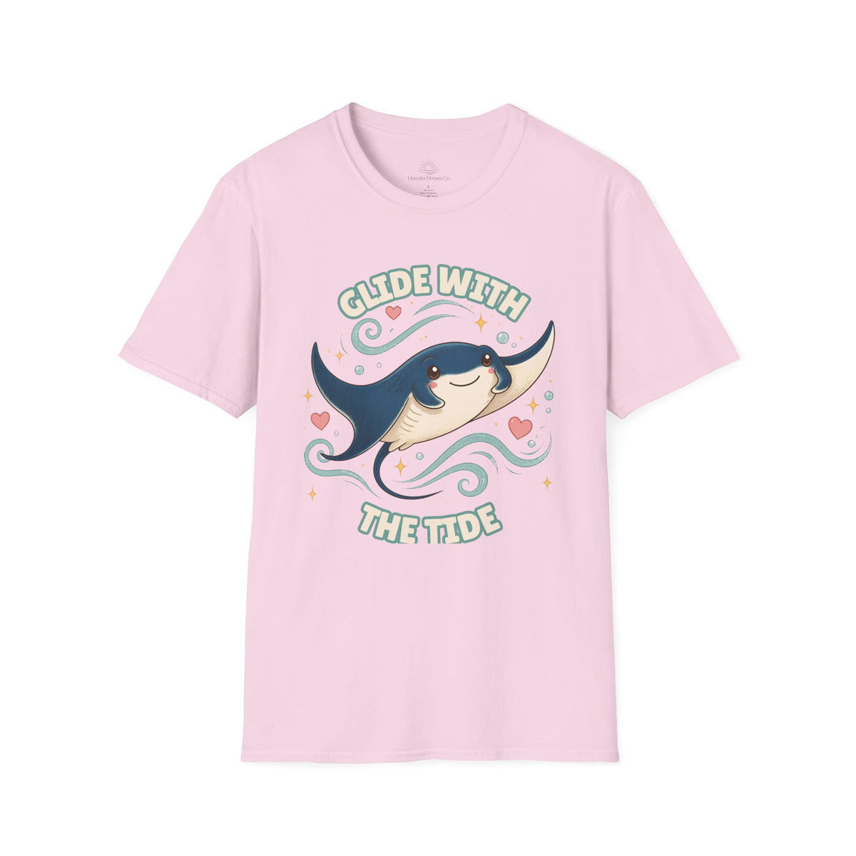 Manta Ray T-Shirt, Glide With the Tide Ocean Graphic
