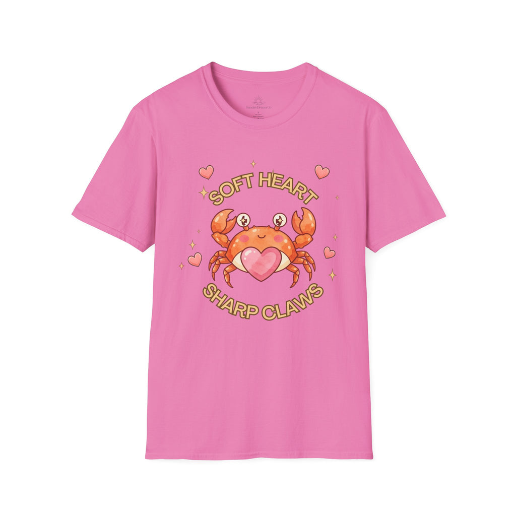 Soft Heart Sharp Claws Cute Crab T-Shirt, Ocean Graphic
