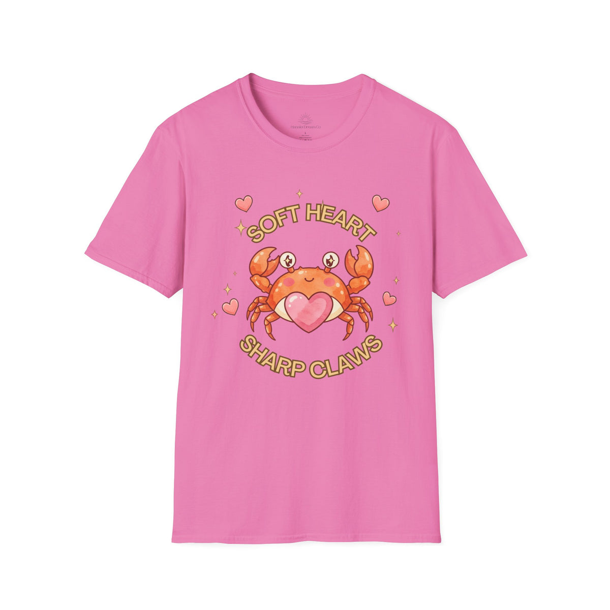 Soft Heart Sharp Claws Cute Crab T-Shirt, Ocean Graphic