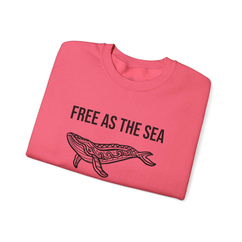 Free As The Sea Whale Sweatshirt – Tribal Ocean Design