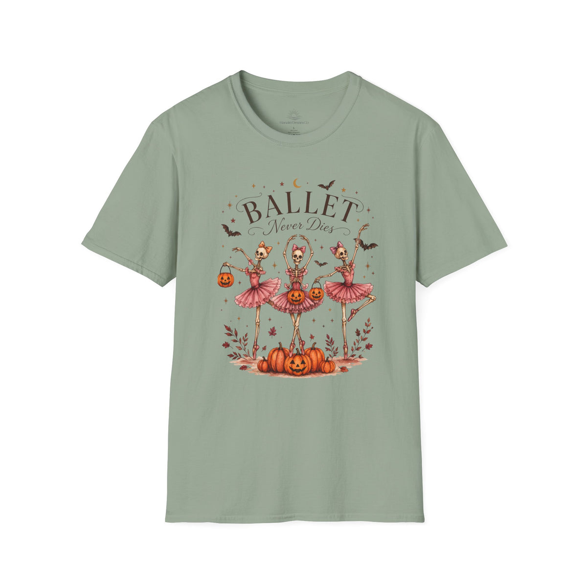 Ballet Never Dies T-Shirt | Halloween Skeleton Ballerina