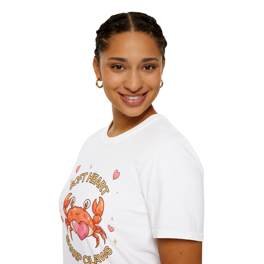 Soft Heart Sharp Claws Cute Crab T-Shirt, Ocean Graphic