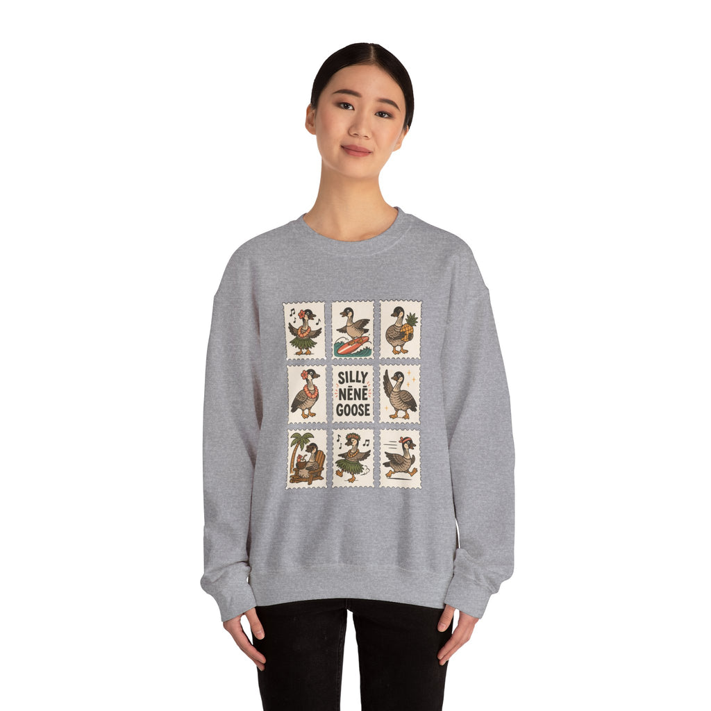 Silly Nēnē Goose Stamp Crewneck – Vintage Hawaiian