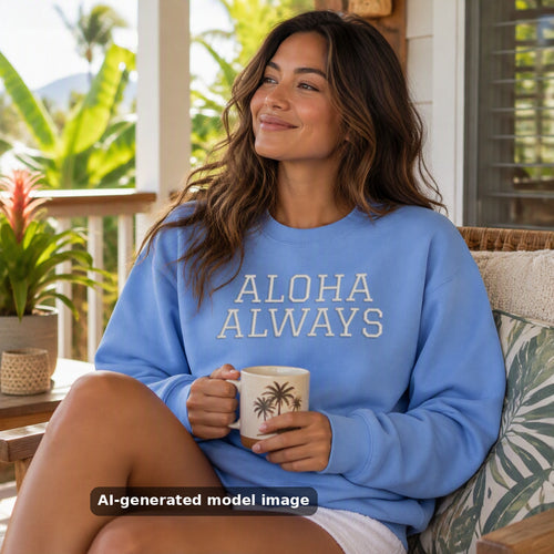 Aloha Always Crewneck — lifestyle photo