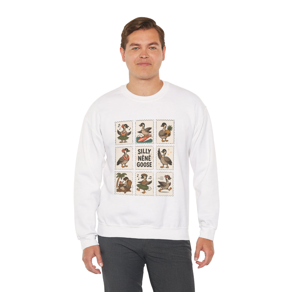 Silly Nēnē Goose Stamp Crewneck – Vintage Hawaiian