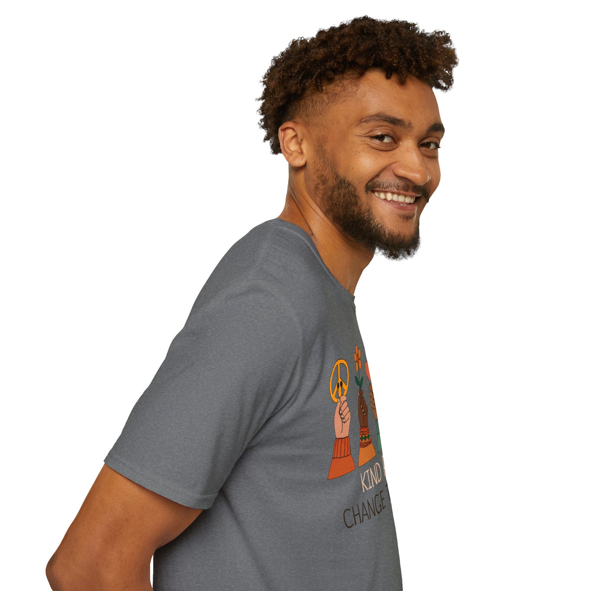 Kind People Change the World T-Shirt | Peace Flower Heart Rose Hands
