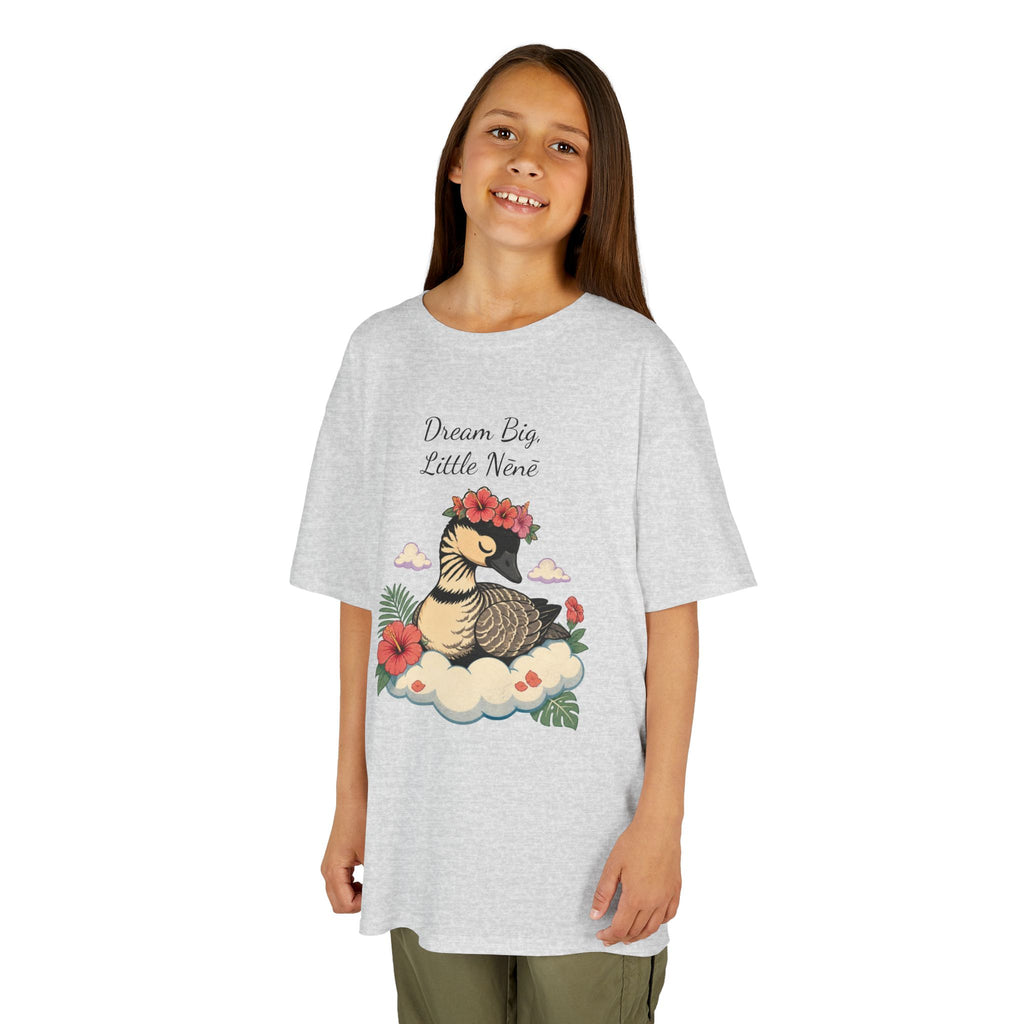 Kids Tee — “Dream Big Little Nēnē” Hawaiian Goose Graphic