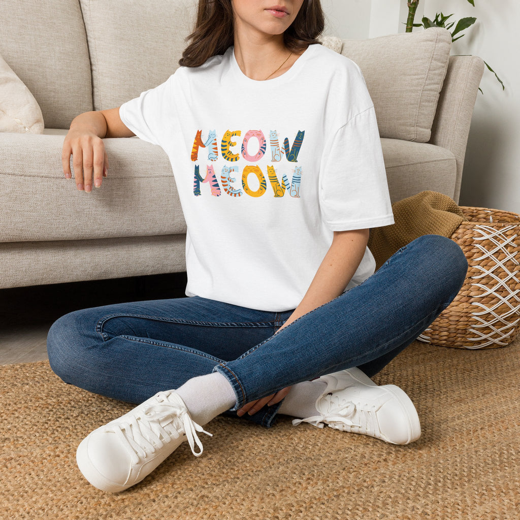 Meow Meow T-Shirt – Cute Cartoon Cats Graphic Tee