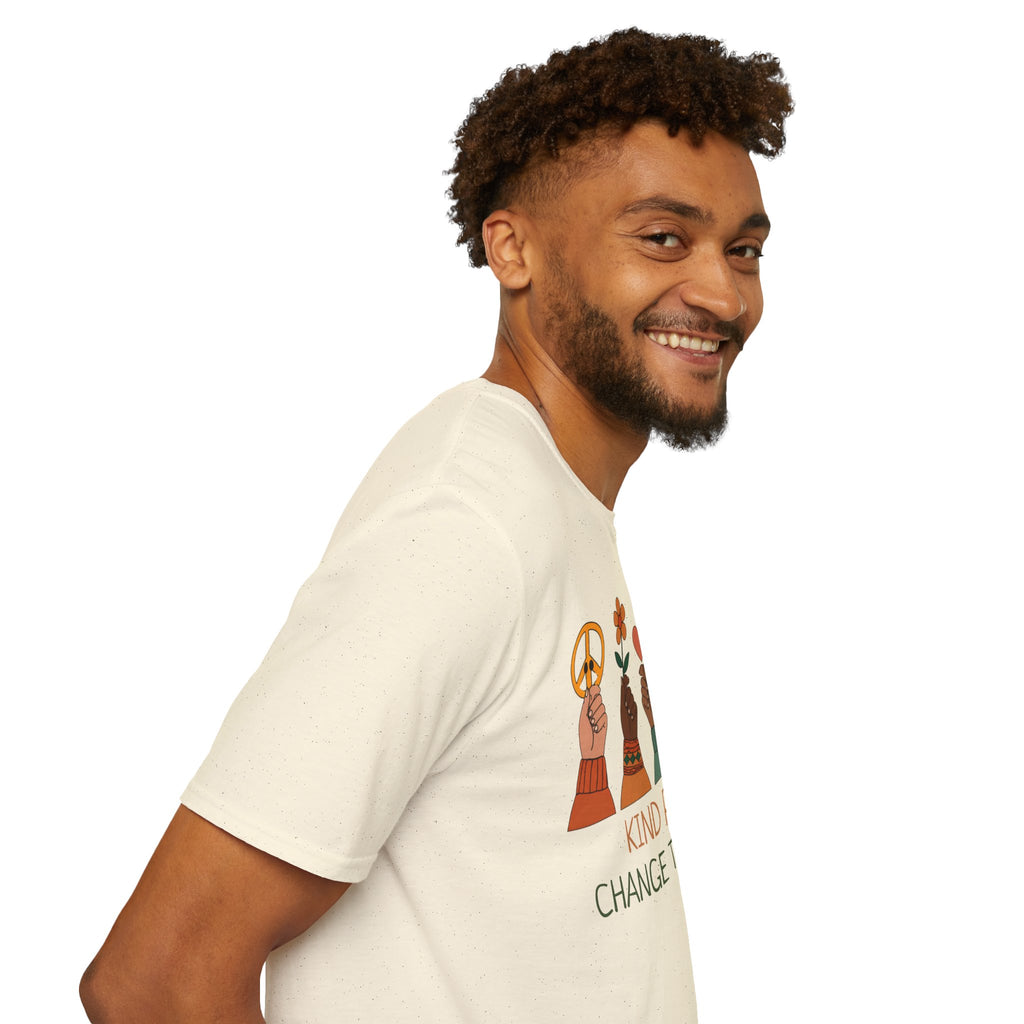 Kind People Change the World T-Shirt | Peace Flower Heart Rose Hands