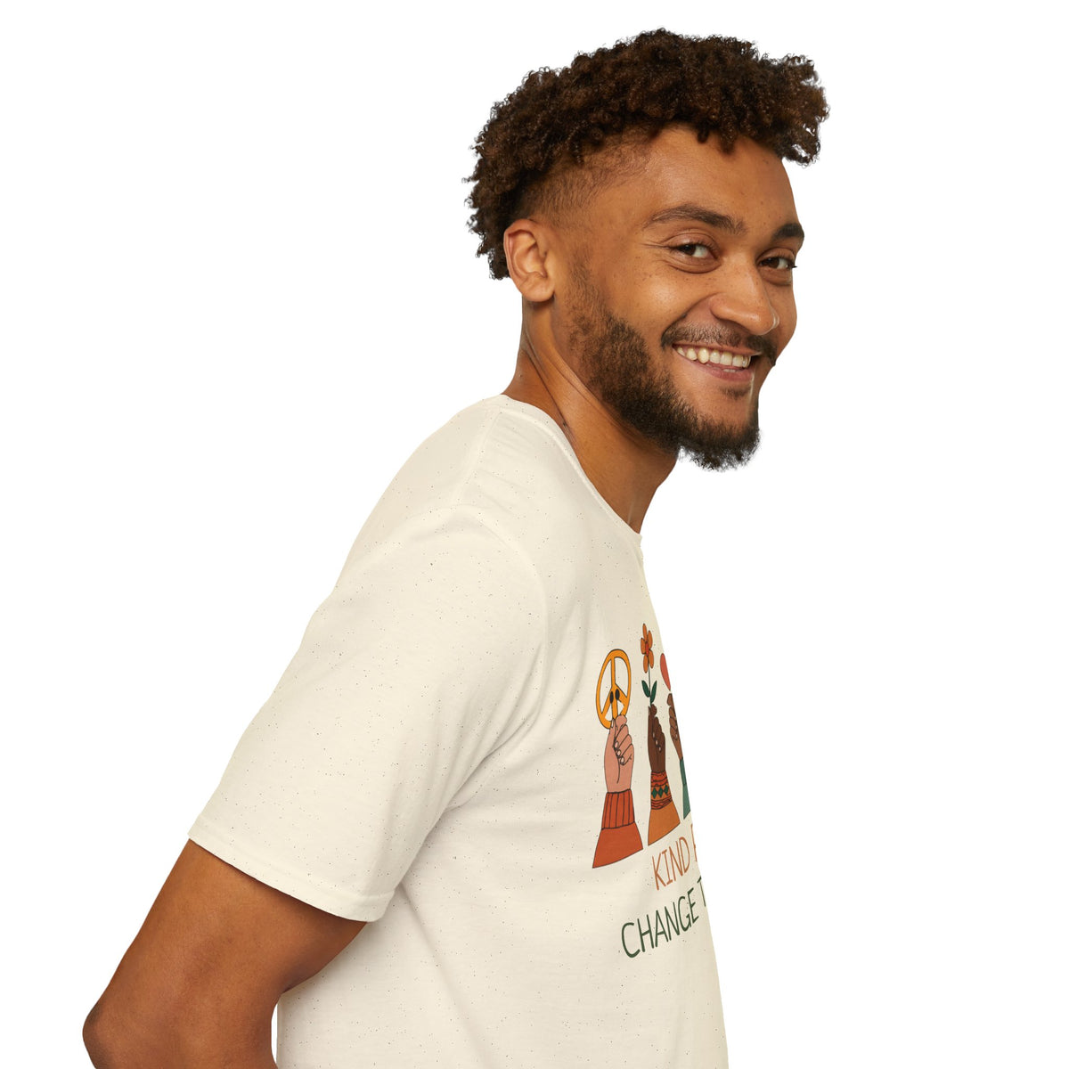 Kind People Change the World T-Shirt | Peace Flower Heart Rose Hands