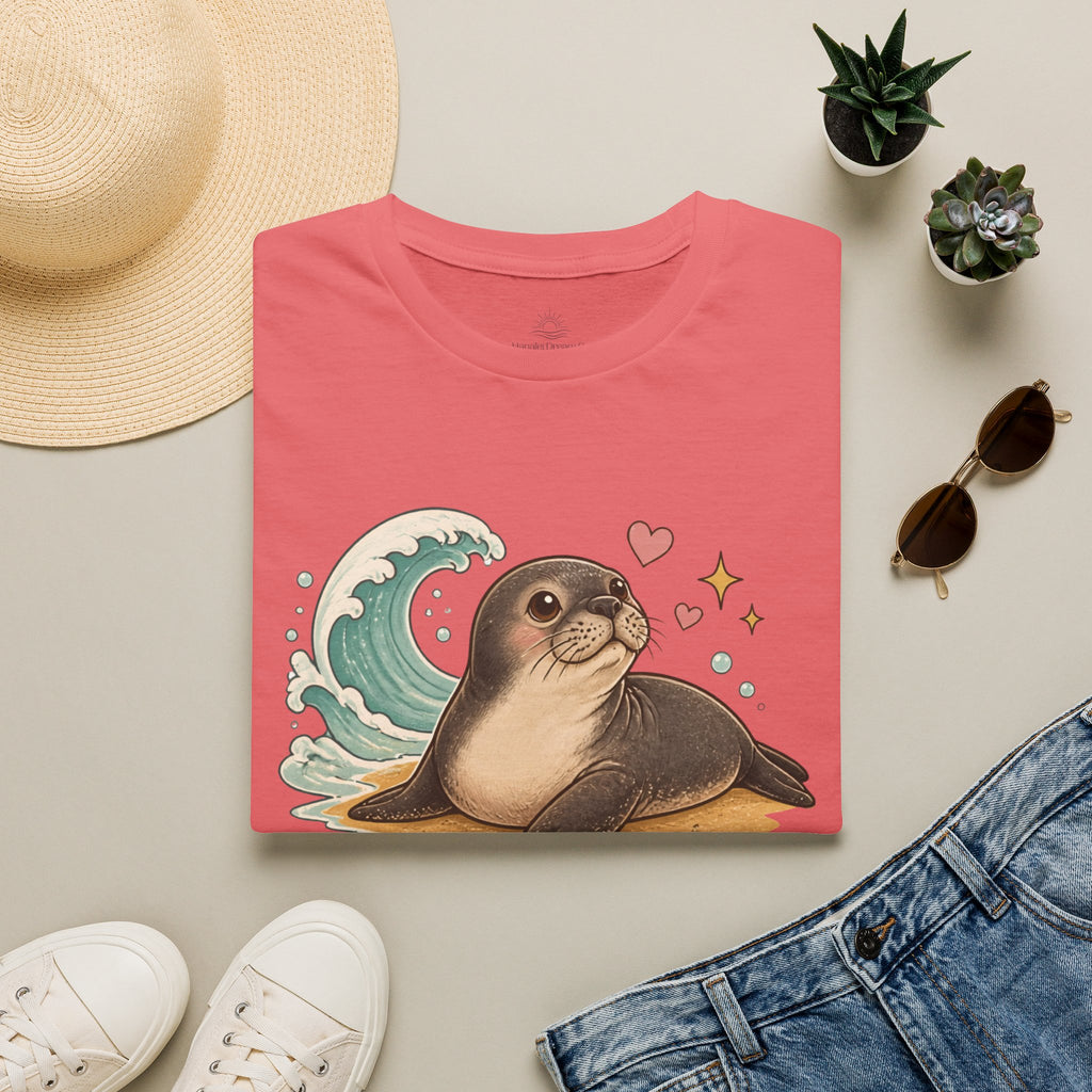 Hawaiian Monk Seal Graphic Shirt – Cute Ocean Design