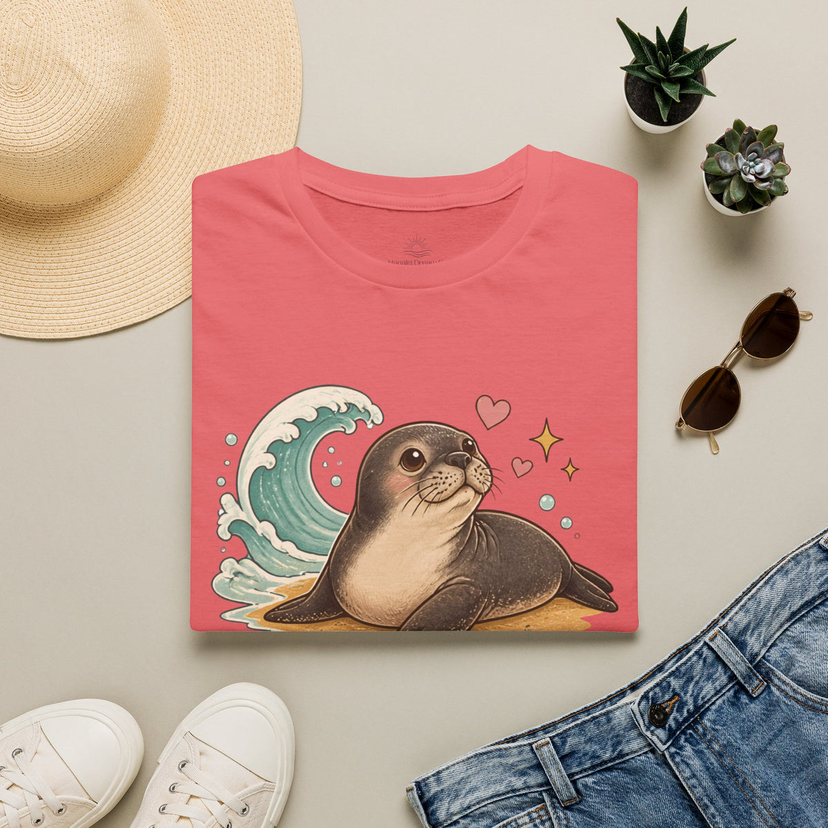 Hawaiian Monk Seal Graphic Shirt – Cute Ocean Design