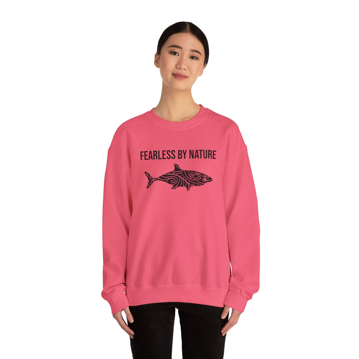 Fearless by Nature Tribal Shark Crewneck Sweatshirt