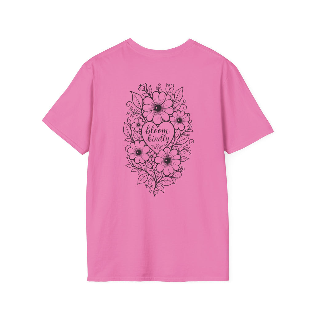 Bloom Kindly Floral Heart T-Shirt – Daisy Line Art