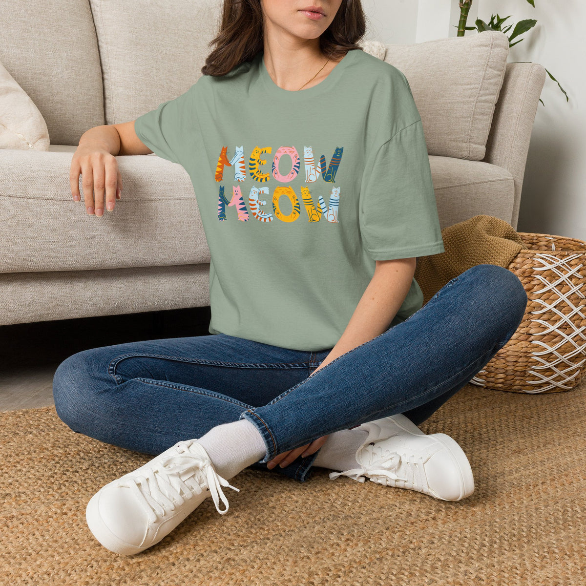 Meow Meow T-Shirt – Cute Cartoon Cats Graphic Tee