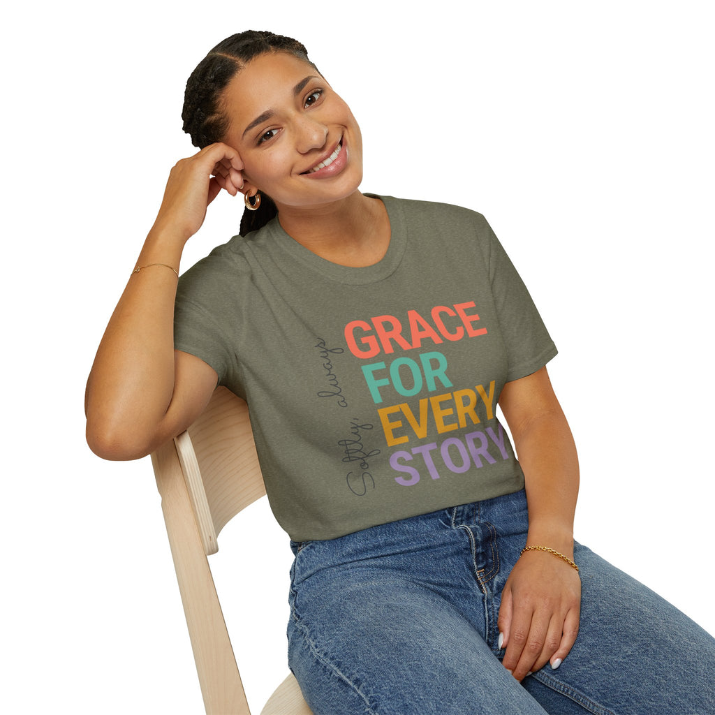 Grace For Every Story T-Shirt | Inspirational Faith Typography