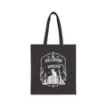 Spellbound Bookshop Tote — Witchy Cat & Stacked Books Canvas Bag