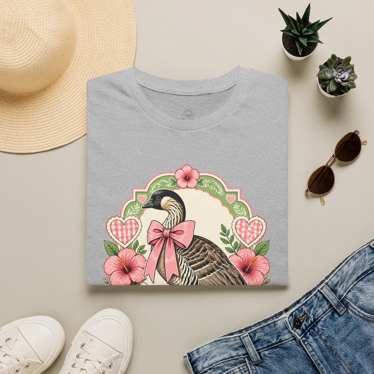 Silly Nēnē Club T-Shirt — Retro Hawaiian Goose Floral
