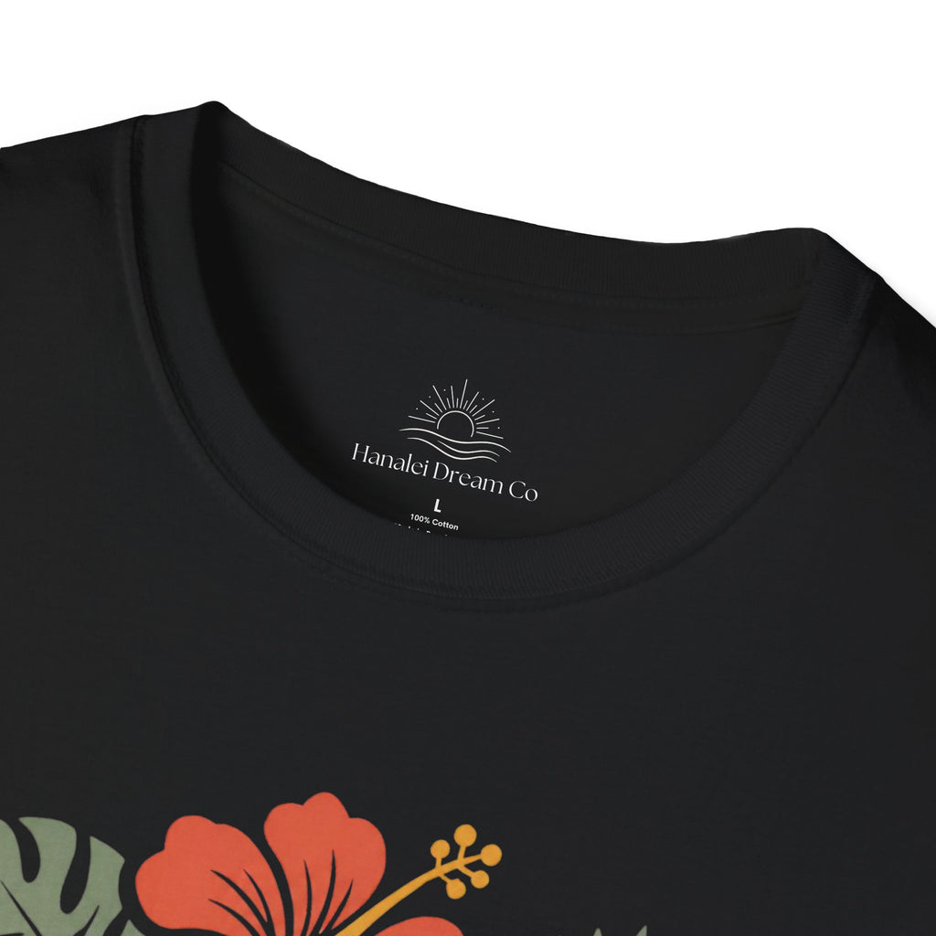 “DOG MAMA” Floral Paw Print Tropical Tee