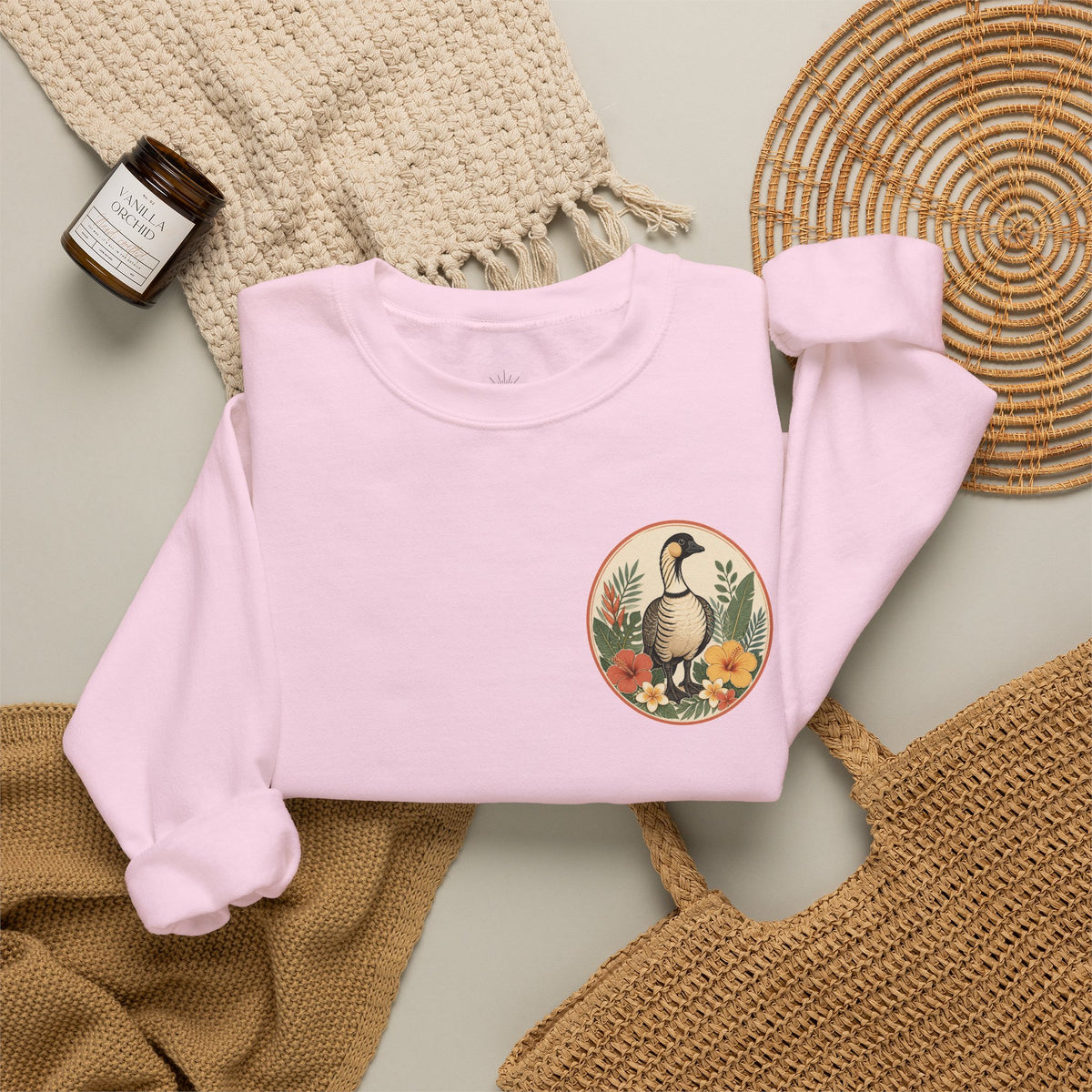 Vintage Goose Floral Crewneck – “Chaos Persists” Design